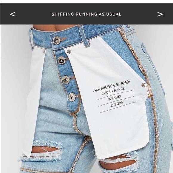 Denim ripped jeans BRAND NEW, TAGS - Picture 2 of 4